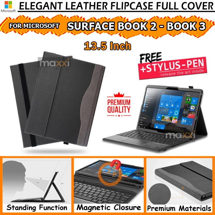 Microsoft Surface Book 2 3 13.5 Bookcover Flipcover Case Kesing Sleeve