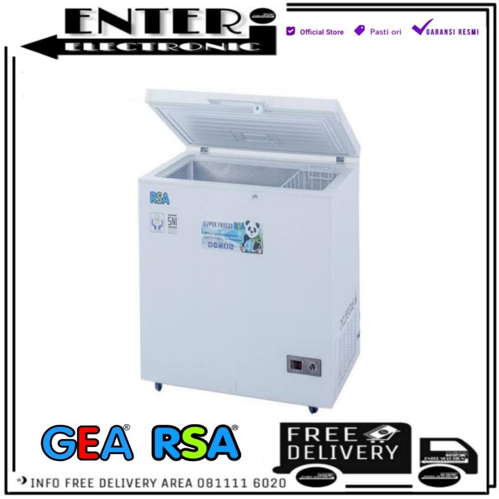 RSA CF100 - CHEST FREEZER RSA 100 LITER FREEZER BOX PEMBEKU RSA CF 100