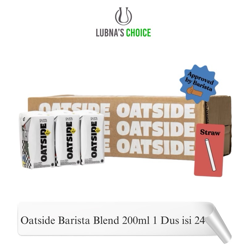 

OATSIDE Mini Straw Oat Milk Barista Blend 200ml (24pcs)