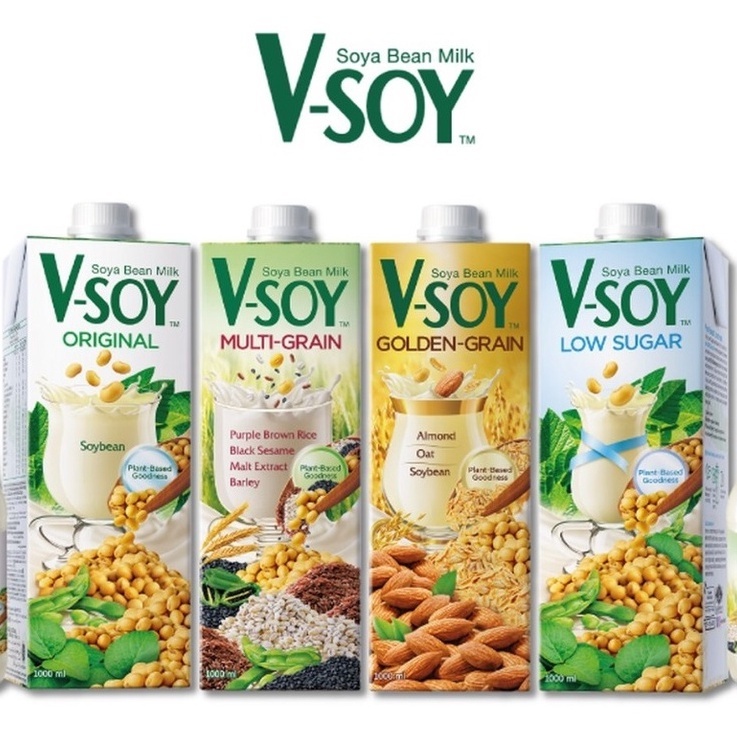 

V-Soy Soya Bean Original Milk 1000 mL VSoy 1L Susu Kedelai
