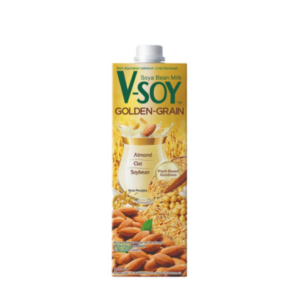 

V-Soy Soya Bean Golden Grain 1 L Susu Kedelai VSoy