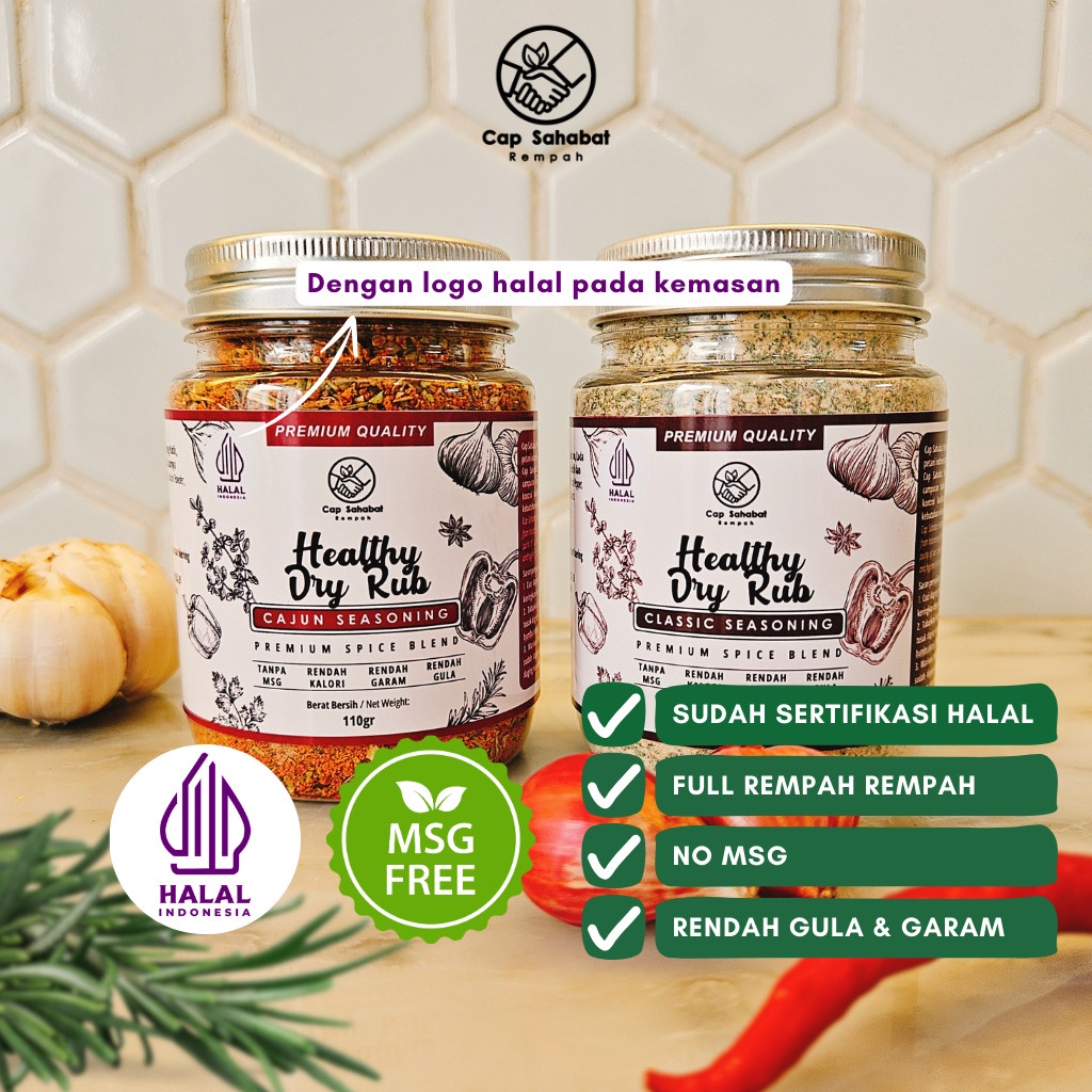 

Cap Sahabat Healthy Dry Rub Bumbu Marinasi Rendah Kalori - Classic seasoning