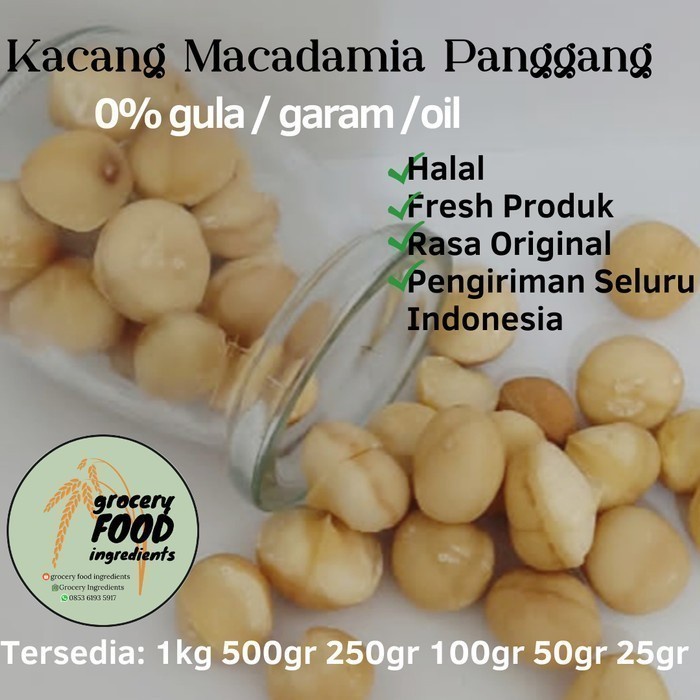 

SALE !!! MACADAMIA PANGGANG 250GRAM / ROASTED MACADAMI NUTS READYY