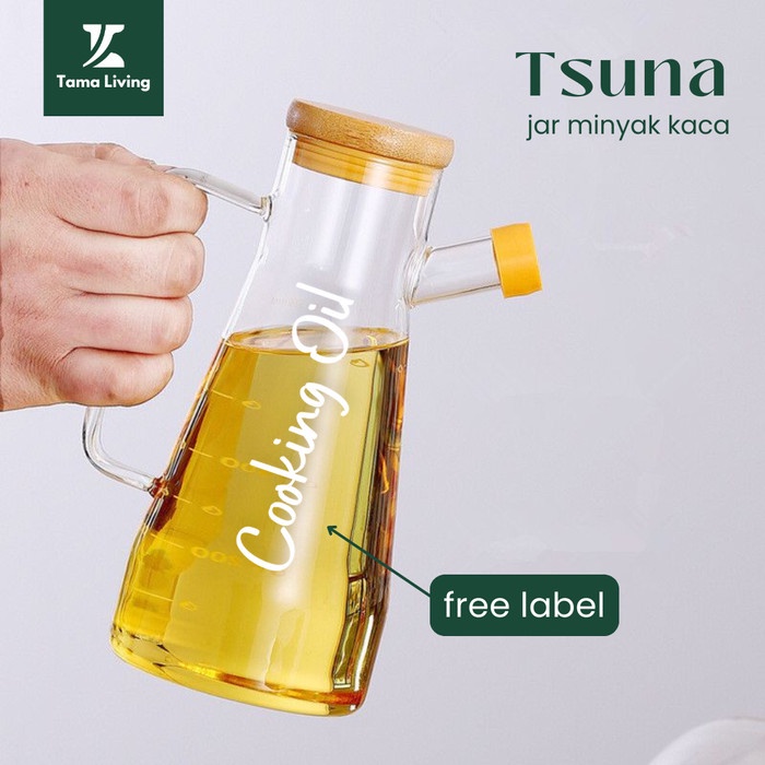 TAMATSUNA Jar Kaca Serbaguna Jar Minyak Goreng Botol Minyak Goreng