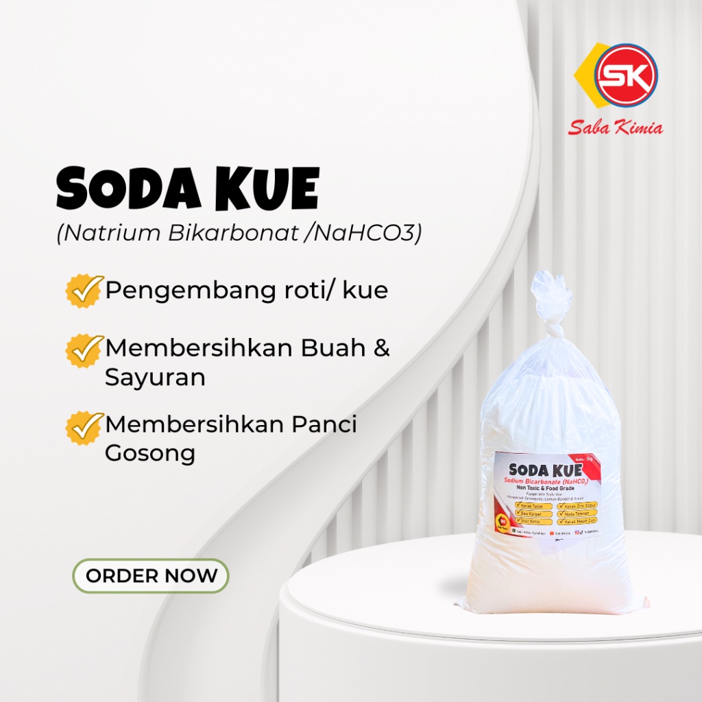 

Soda Kue | Sodium Bicarbonate | Pengembang Kue 1 KG