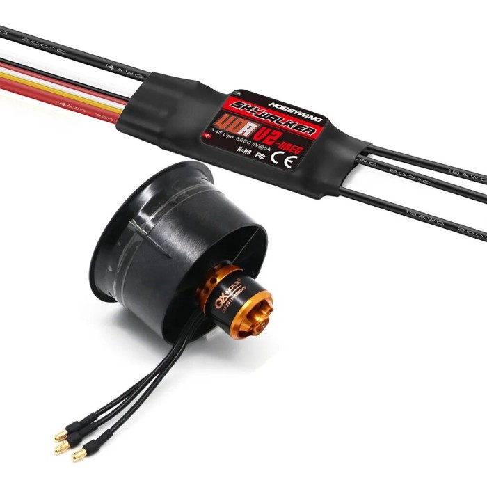 RC 64mm 5-Blades Outrunner EDF Ducted Fan 4500KV 320W Brushless Motor