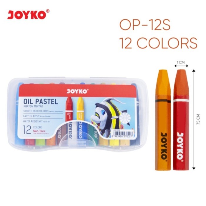 

Crayon / Oil Pastel Joyko 12 18 24 36 48 55 72 100 Warna New