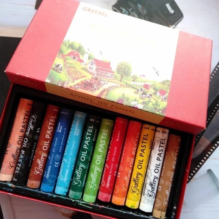 

Artists Greebel Gallery Oil Pastels 12 Colours Crayon Premium 12 Warna Terlaris
