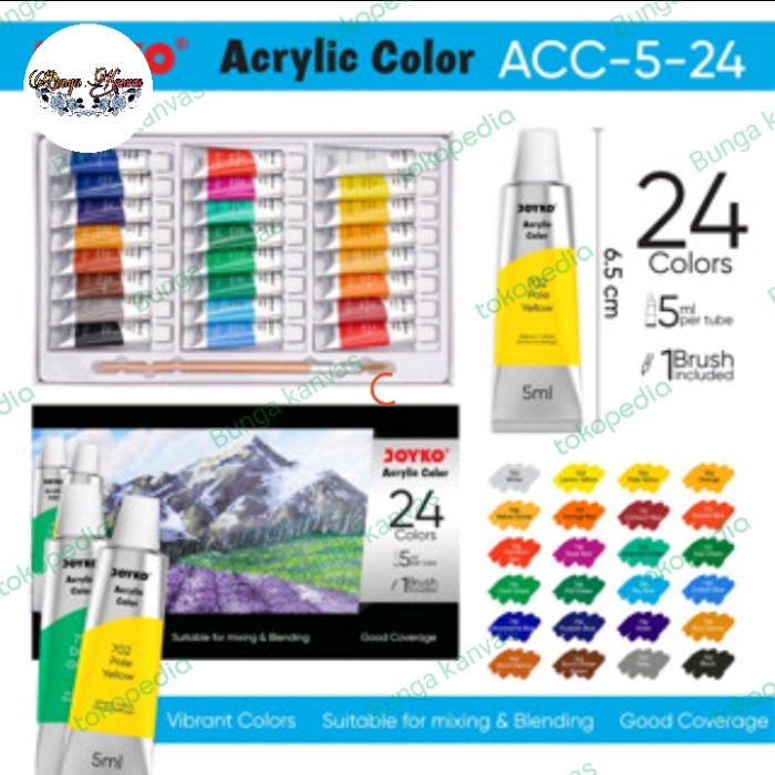 Cat Akrilik Set Joyko 24 Warna New