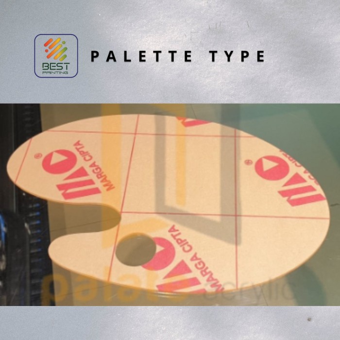 

Custom Nama Palette Lukis Acrylic Print Uv Palet Akrilik Good Quality