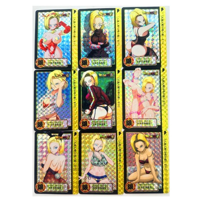 9pcs/set Android 18 Dragon Ball Z GT ACG Sexy Toys Hobbies Hobby