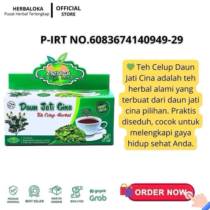 

Paket 10 Box Teh Celup Jati Cina Berkah Isi 20 Kantong Teh Celup Per Box Air Daun Tea Herbal Lemon