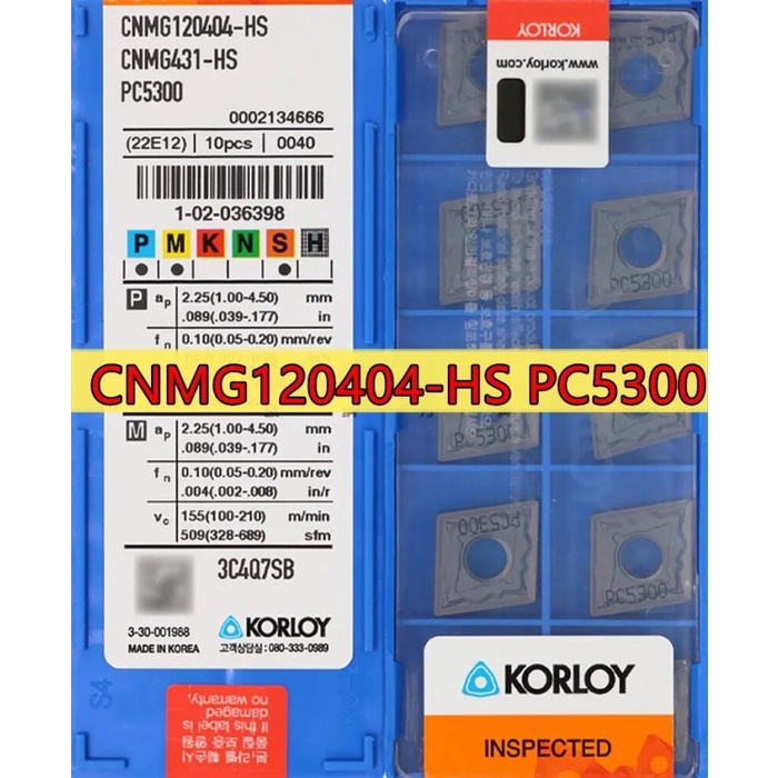 CNMG120404-HS PC5300 CNMG120408-HS PC5300 100% original KORLOY