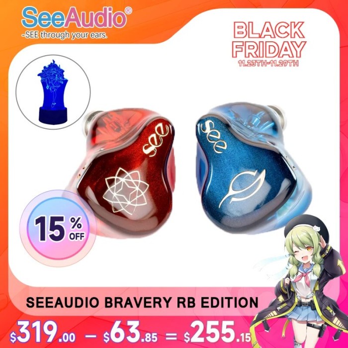 SeeAudio Bravery RB Edition Anniversary Hifi Earphones 4 Balanced