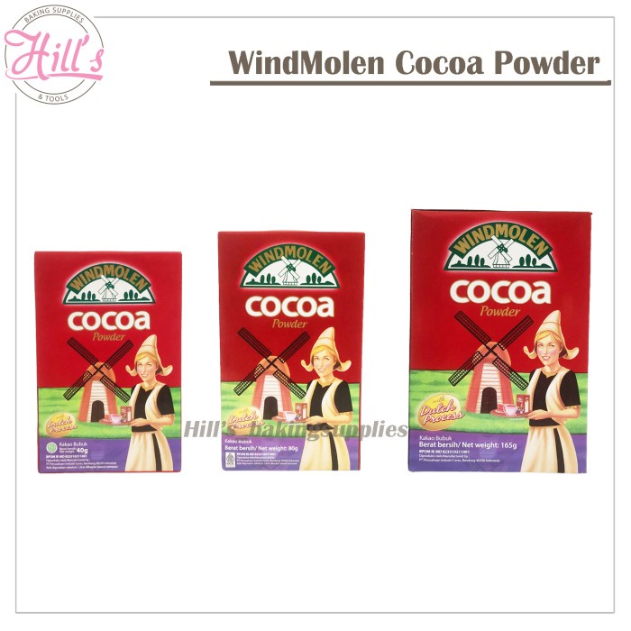 

Ready" Cocoa Powder Windmolen 45Gr 90Gr / Cokelat Bubuk Winmolen 45 Gr 90 Gr