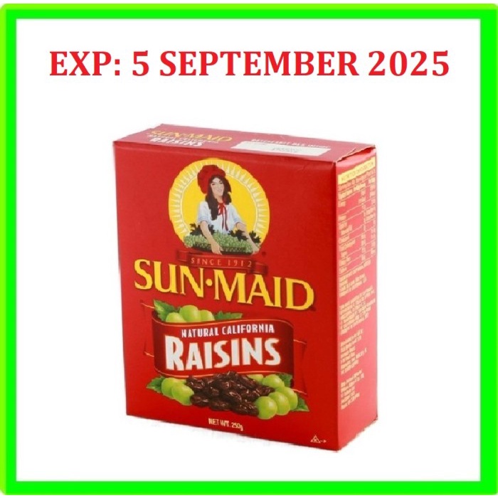

Ready" Sunmaid Raisin California / Raisins Kismis California 250Gr