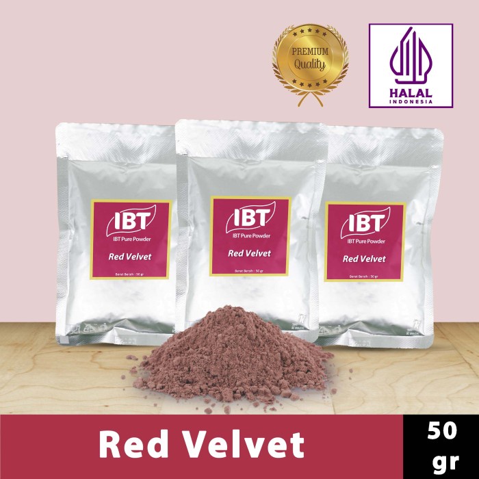 

Ready" Pure Red Velvet Powder Murni Bubuk Import Makanan Kue 50 Gr