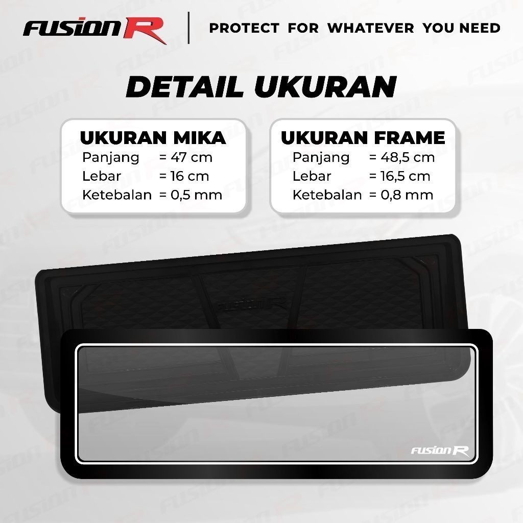 New Fusion R Dudukan Tatakan Plat Nomor Mobil Yaris Cross Mika Akrilik Putih Ready