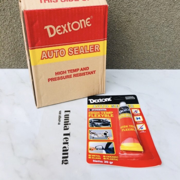 Lem Auto Sealer DEXTONE 30gr - Lem Silikon Mobil Tube Kecil Black 30gr