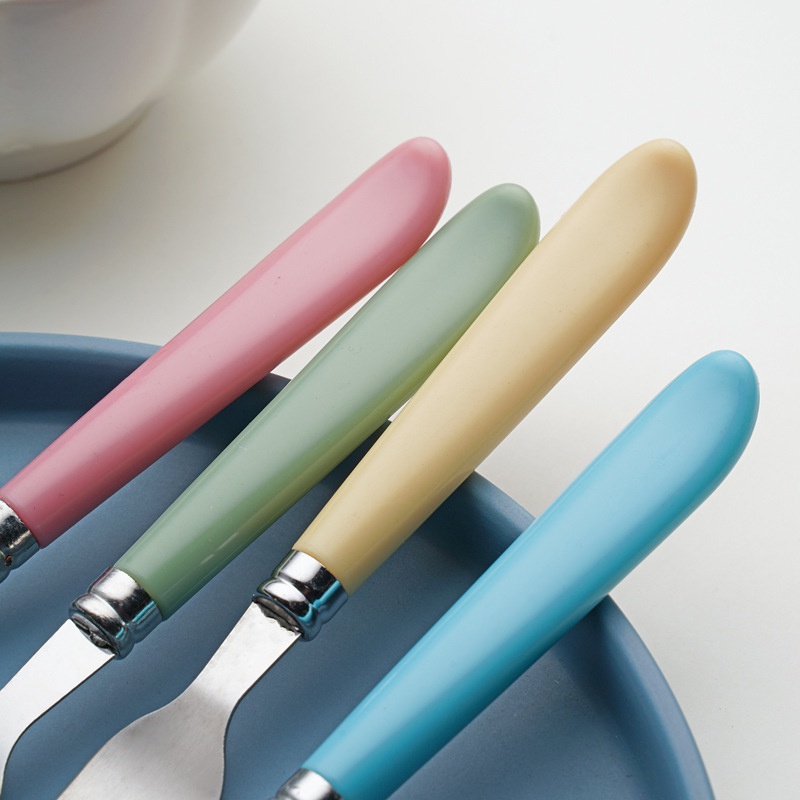 410 Stainless Steel Chopsticks Tableware Portable Fork Spoon Student Office Worker Three-piece Cute