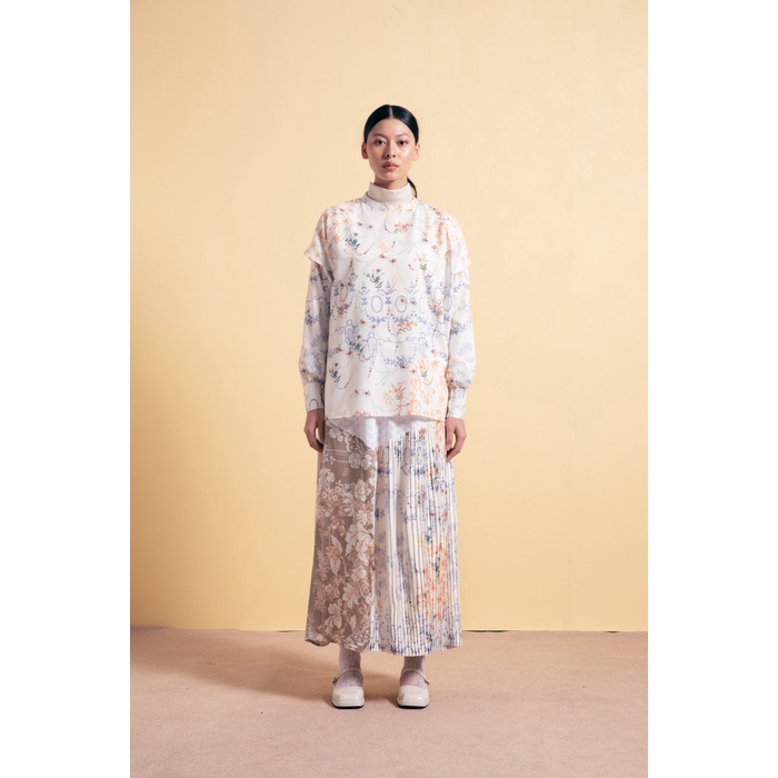 Ikyk X Ria Miranda Freesia Top With Back Pleats - Multicolors Best Seller