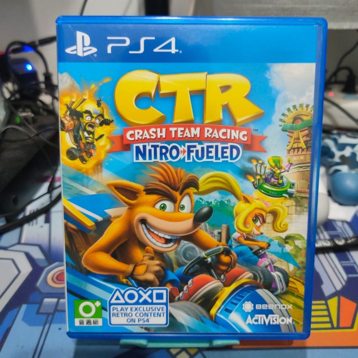 bd PS4 kaset game CTR CRASH TEAM RANCING NITRO FUELED