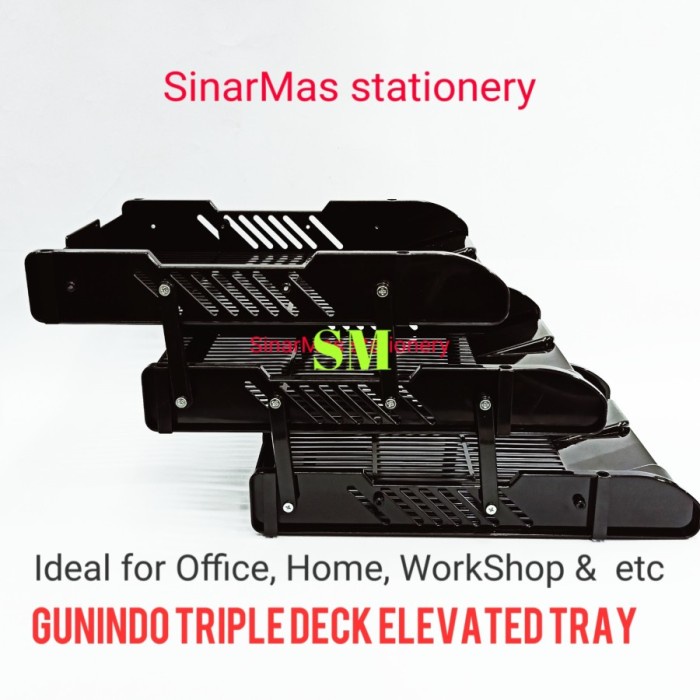

BARANG TERLARIS Gunindo Dokument Tray 3 Deck Elevated Filing Folder kabinet