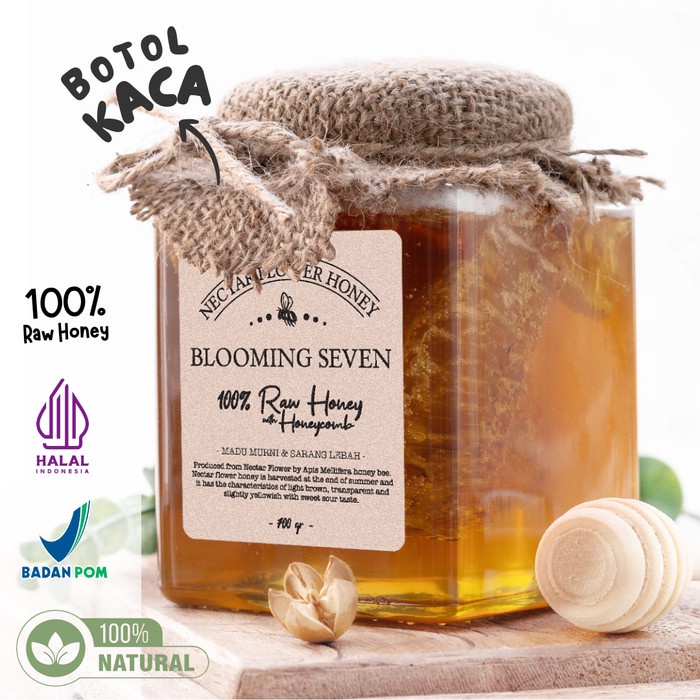 

BARANG TERLARIS Madu Murni Sarang 700gr Raw Honey Honybee