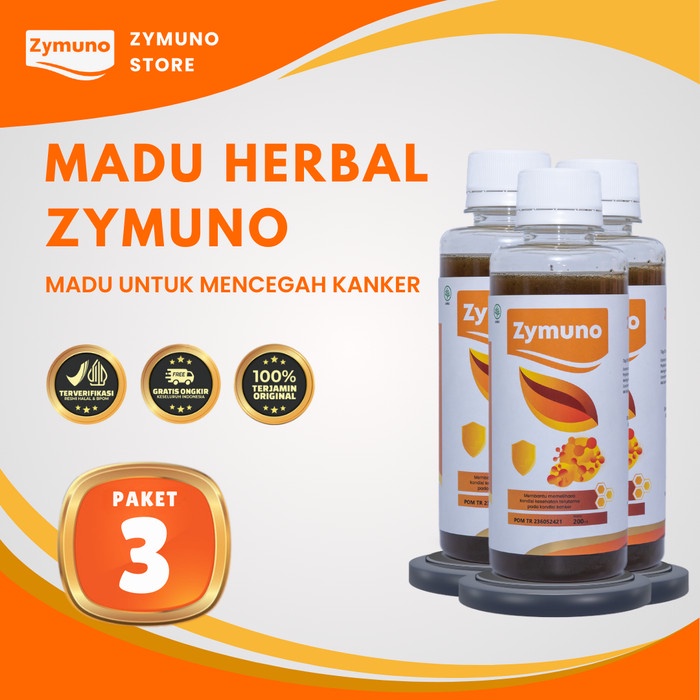 

BARANG TERLARIS ZYMUNO - Madu Herbal Alami Tingkatkan Daya Tahan Tubuh 3 Botol