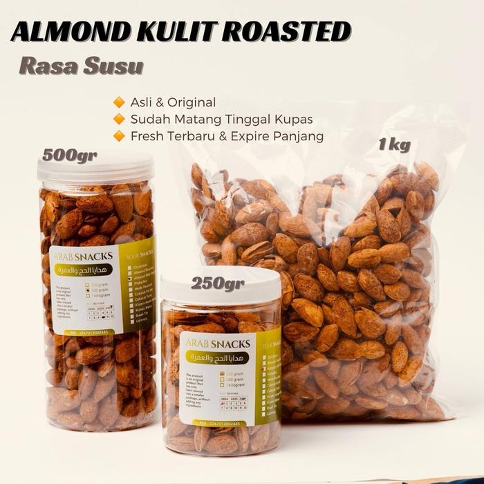 

KACANG ALMOND CANGKANG RASA SUSU 1kg Roasted Almon Kulit in Shell Milk Flavour Panggang Matang 1 kg