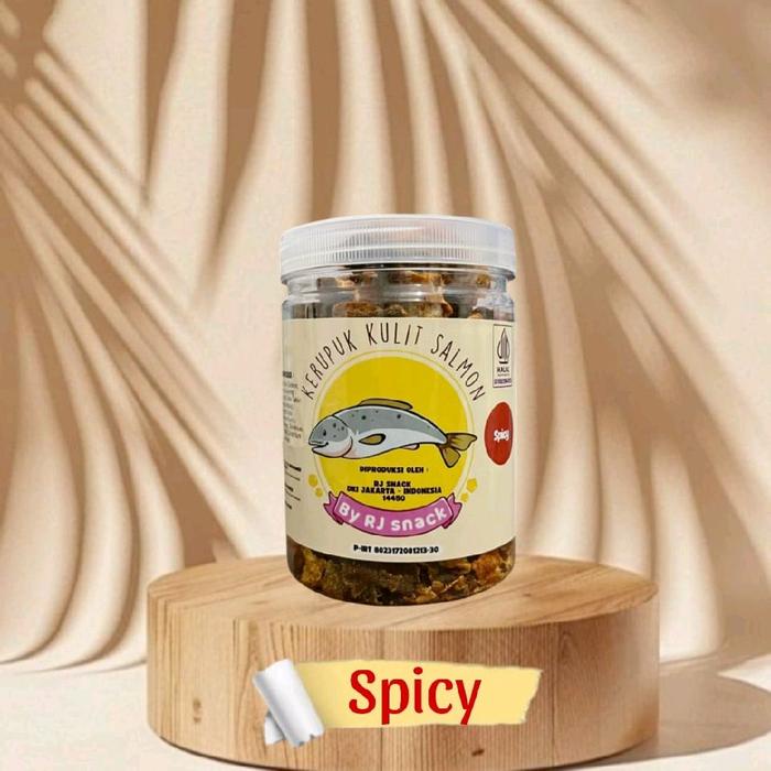 

SALE !!! KERUPUK KULIT IKAN SALMON HOT SPICY KOREA 110GR FISH SKIN CRUNCHY CRISPY CEMILAN LAUT MERAH