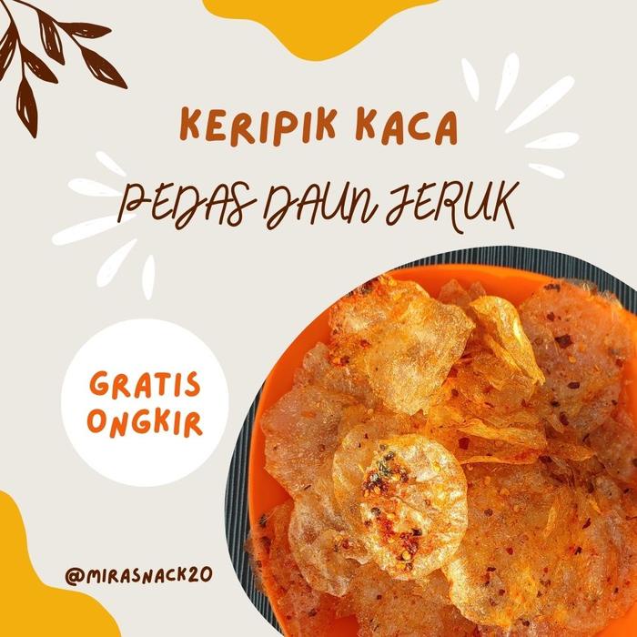 

MIRA SNACK - KERIPIK KACA PEDAS Food Snack Pedas Kripca Kripik Makanan Cemilan Camilan Crispy