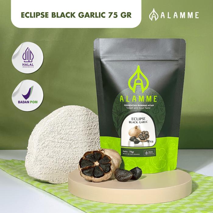 

Bawang Hitam Eclipse (Multiclove) Black Garlic Alamme Quality Pouch 75gr black garlic Rempah Bebas