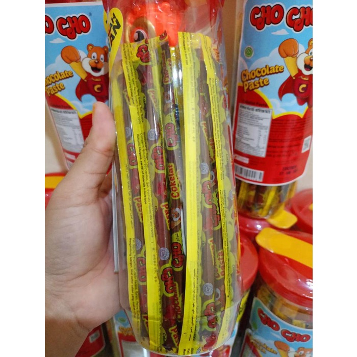 

50 pcs coklat pasta stick 1 toples choyo choyo long Chocolate berat 250 gram