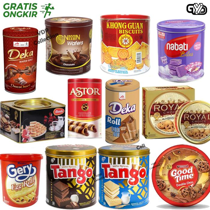 

Kue Khong Guan Kaleng Wafer Tango Kaleng Vanilla Delight 270 gr Kue Royal Chocolate 270gr Kaleng