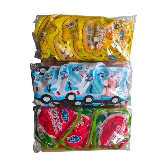 

Paket Marshmallow Berkarakter Silkys Bravo Isi 30 Pcs MIX - Manis Marshmallow Karakter Lucu