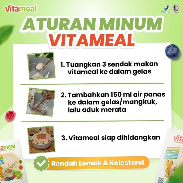 

Ready Stock [Paket 4 Box] Vitameal Pengganti Sarapan Sereal Oat Makanan Enak Food Granola Oatmeal