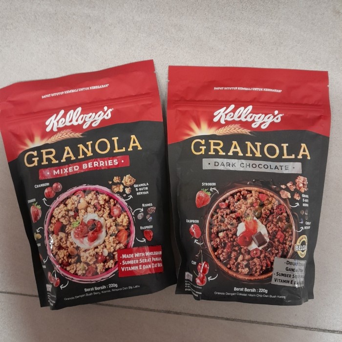 

Promo Kelloggs Granola 220Gr Dark Chocolate / Mixed Berries Sereal Cereal Sarapan Dengan Coklat
