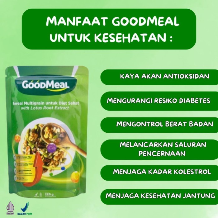 

Barang Terlaris Goodmeal - With Lotus Root Extract - Sereal Ber- Isi 220Gr Packing Aman