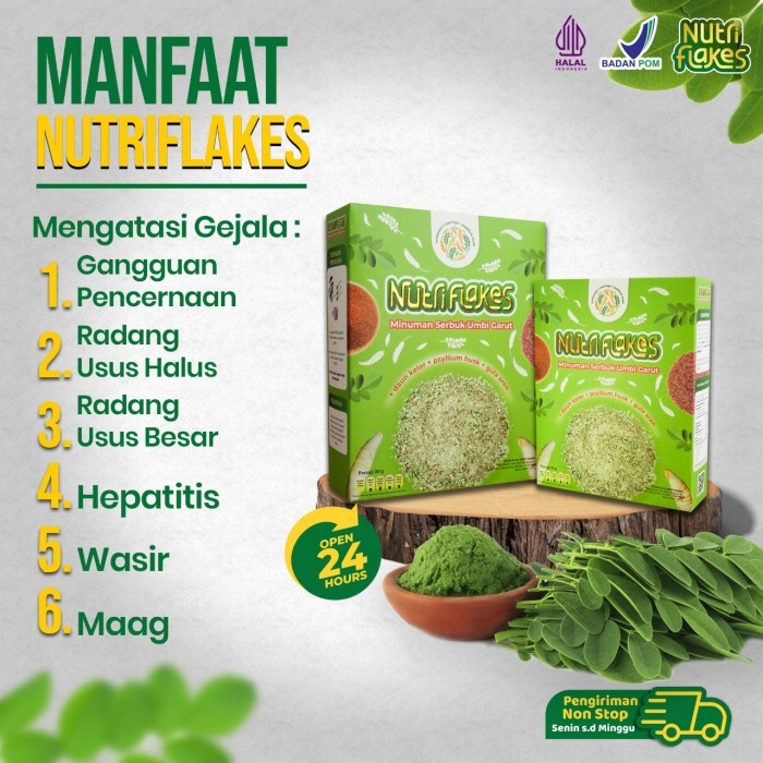 

Ready Stock Nutriflakes Paket 2 Box - Sereal Sehat Umbi Garut Solusi Maag & Gerd Packing Aman