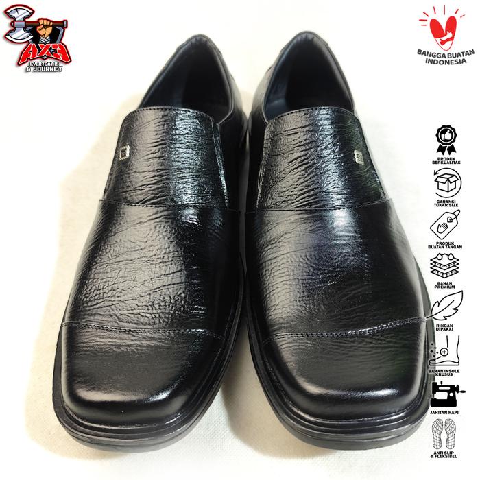 Terbaru Ax3 Sepatu Pantofel Pria Jumbo (Sr) Sepatu Formal Jumbo Original 100% Kulit Sapi Asli
