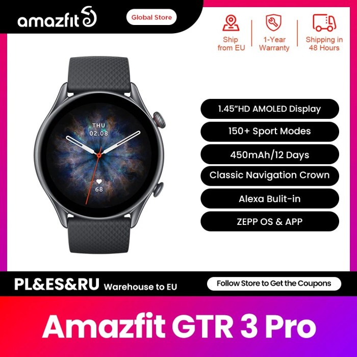 New Amazfit GTR 3 Pro GTR3 Pro GTR-3 Pro Smartwatch 1.45" Display