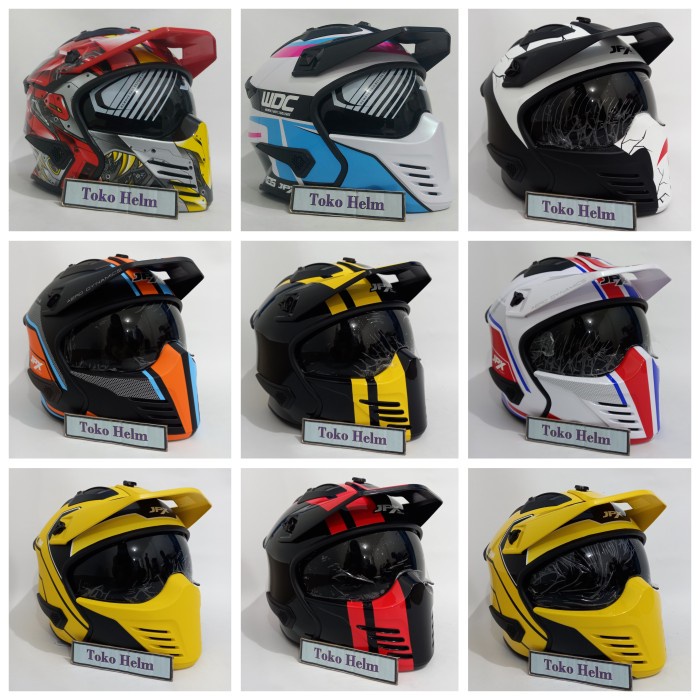 helm fullface JPX MX 726R motif