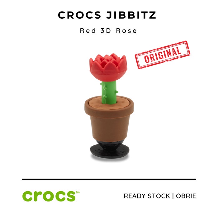 Jibbitz Crocs Original Red 3D Rose
