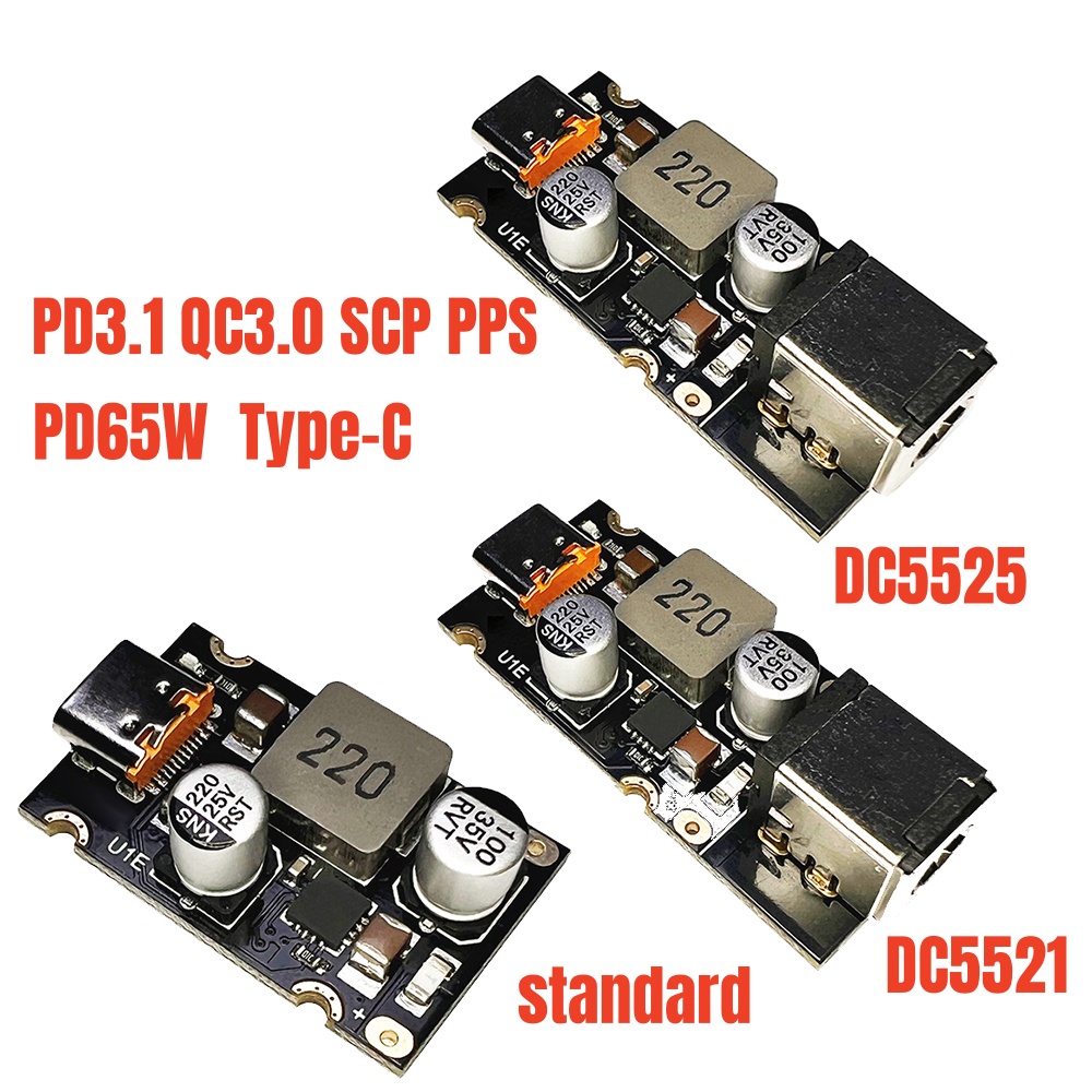 PD65W Fast Charging Module Type-C Interface PD3.1 PPS Fast Charging Adapter Module QC3.0 SCP PPS fas