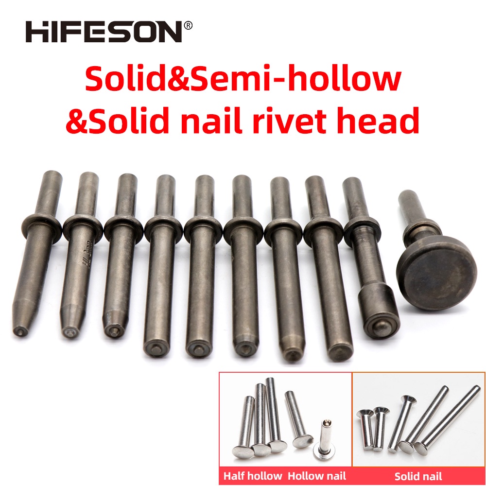 Pneumatic semi-hollow rivets impact head,pneumatic rivet Impact head Pneumatic Air Hammer Bits Pneum