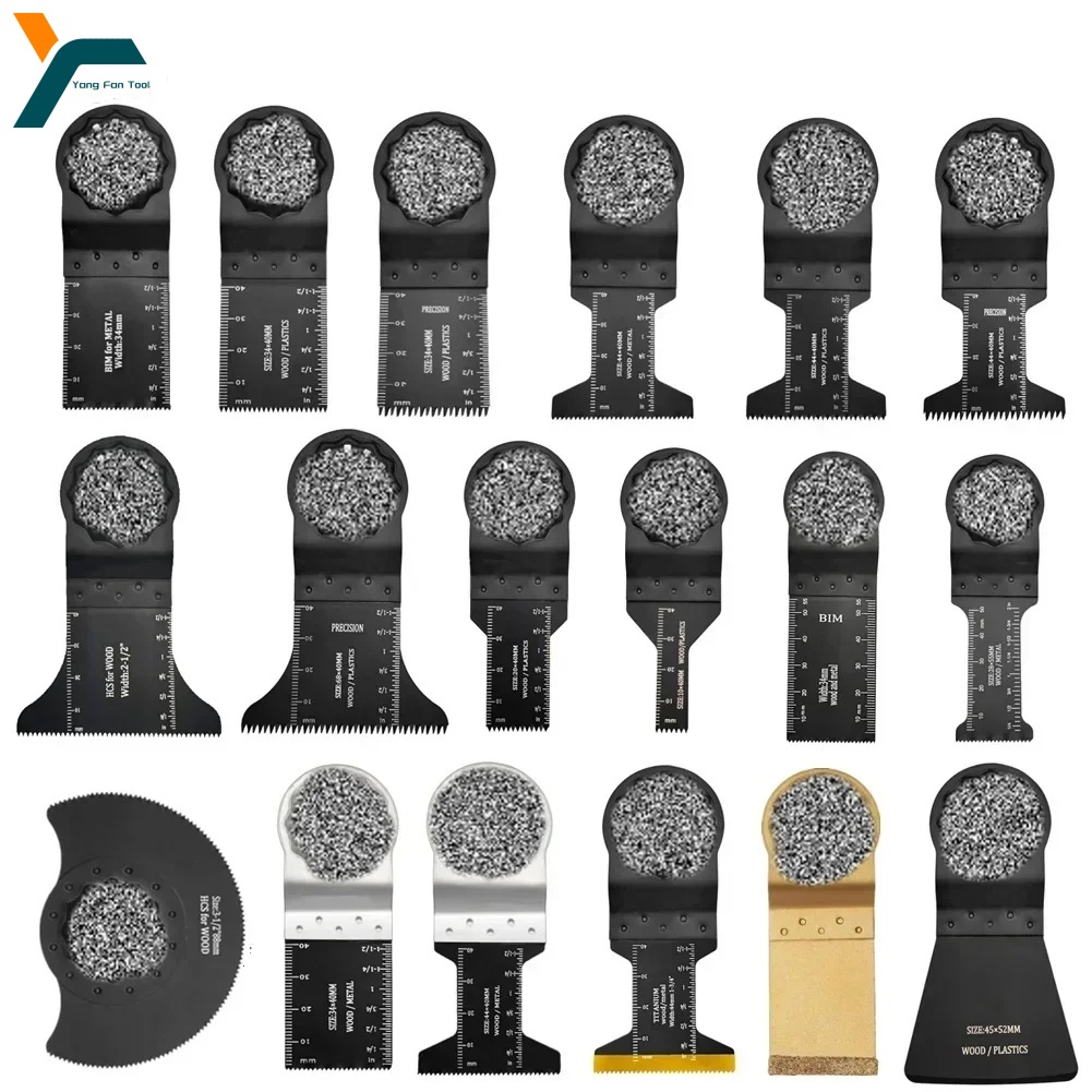 18Pcs Starlock Multifunctional Saw Blades Multi Tool Quick Change Blade For Metal Plaster Wood Plast