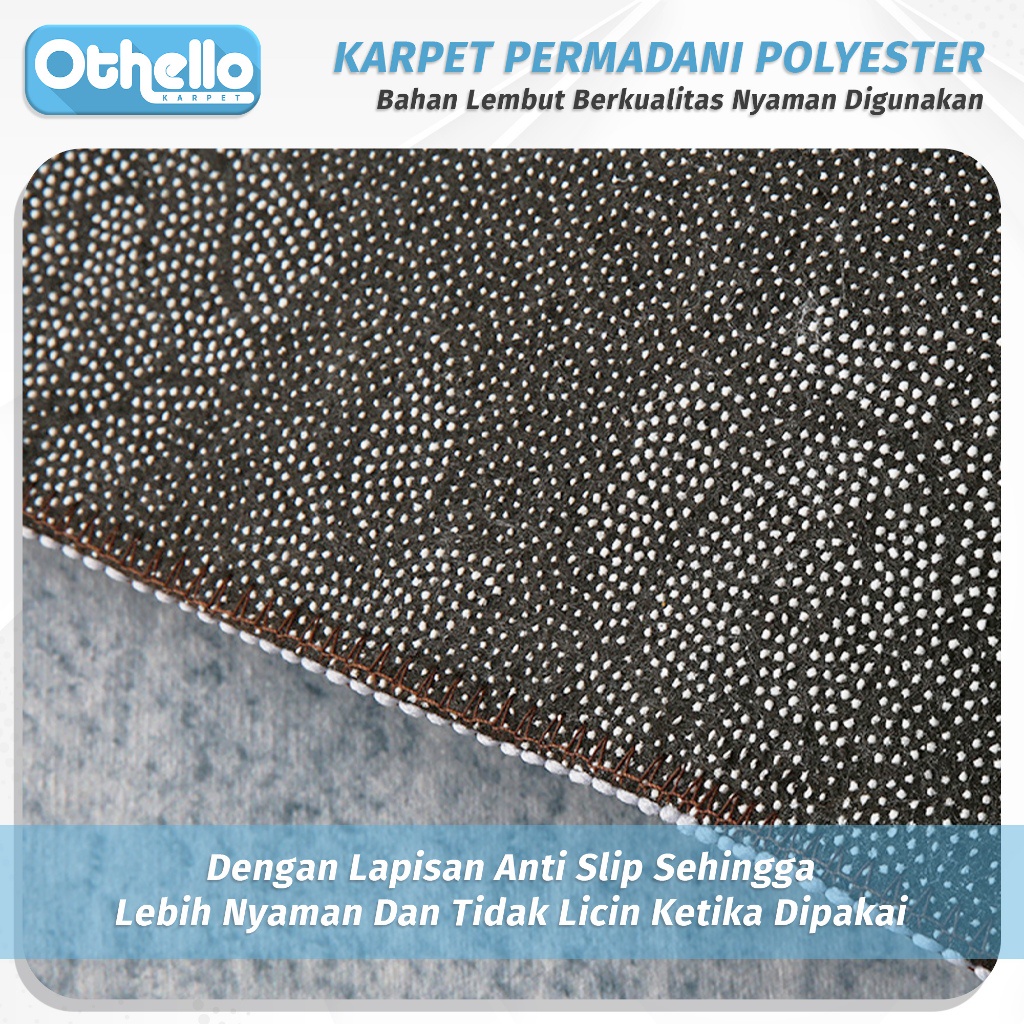 Promo  [Othello] Karpet Polyester Turkey 100X150Cm Anti Slip Elegan Karpet Ruang Tamu / Kantor