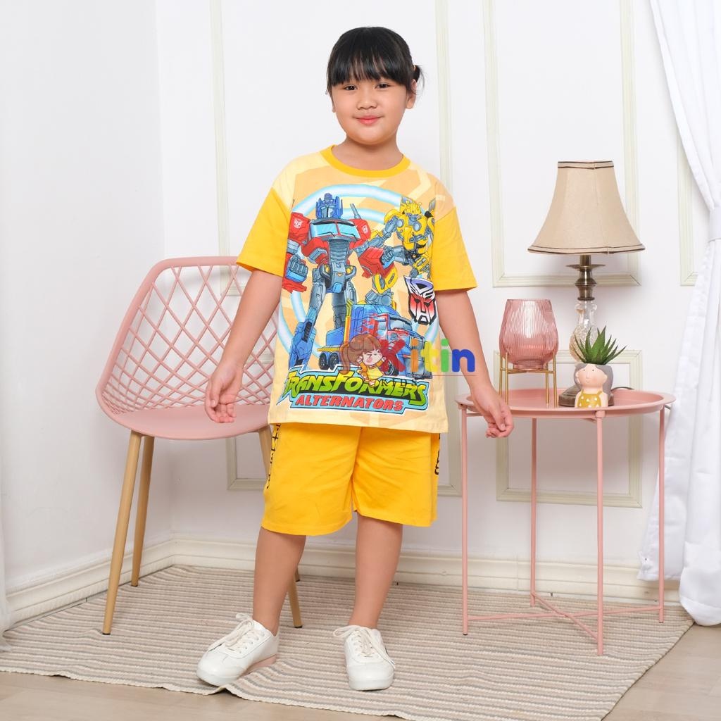 Terlaris Ok - Setelan Baju Harian Dan Main Anak Cowok/Laki Laki Jumbo 3-12 Tahun Bahan Katun Premium