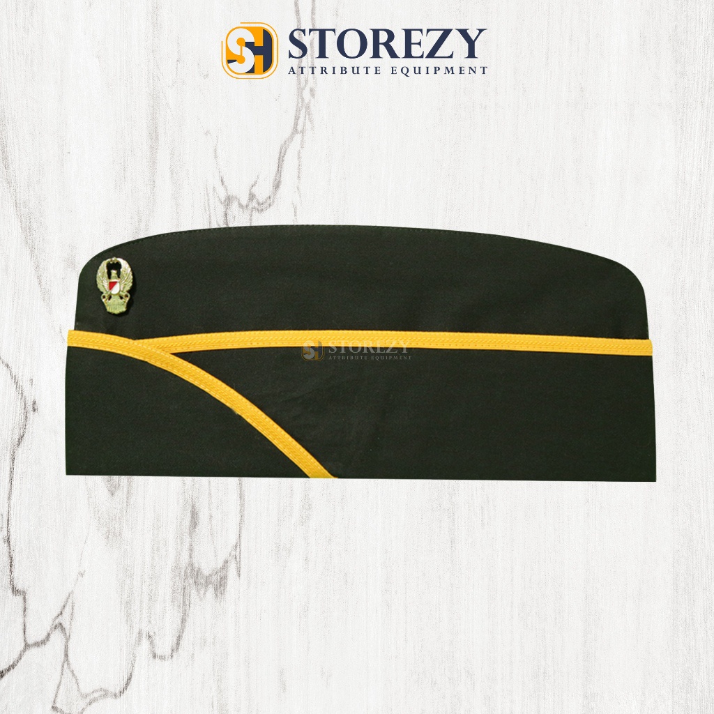 Topi Mut TNI AD + Emblem / Topi Bivakmut TNI AD (Tamtama, Bintara, Perwira Pertama, Perwira